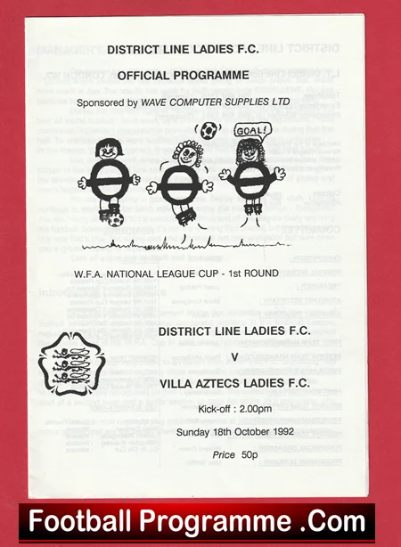District Line Ladies v Aston Villa Aztecs 1992 - Womens Football - Image 2