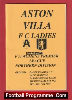 Aston Villa Ladies v Arnold Town 1999 - Womens Football