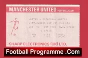 Manchester United v Rotherham United 1988 – Football Ticket