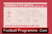 Manchester United v Rotherham United 1988 – Football Ticket