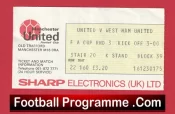 Manchester United v West Ham United 1983 – FA Cup Ticket