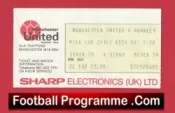 Manchester United v Burnley 1984 – League Cup Ticket
