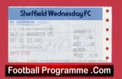Sheffield Wednesday v Manchester United 1993 – Football Ticket