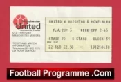 Manchester United v Brighton 1981 – Man Utd FA Cup Ticket