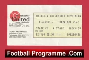 Manchester United v Brighton 1981 – Man Utd FA Cup Ticket