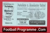 Portadown v Manchester United 1996 – Football Ticket Ireland