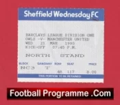 Sheffield Wednesday v Manchester United 1990 – Football Ticket