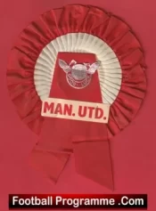 Manchester United Football Rosette 1960s