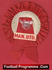 Manchester United Football Rosette 1960s