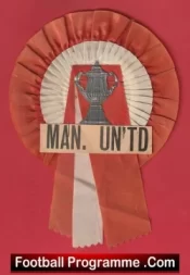 Manchester United Football Rosette 1960s Man Utd