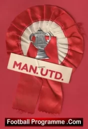 Manchester United Football Rosette 1960’s Man Utd