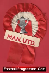 Manchester United Football Rosette 1960’s Man Utd