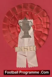 Manchester United Football Rosette 1960s Man Utd