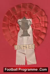 Manchester United Football Rosette 1960s Man Utd