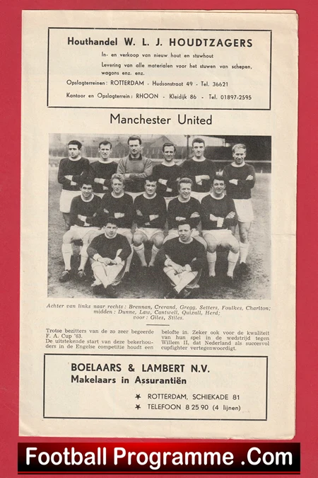 Willem II v Manchester United 1963 - European Cup - Netherlands - Image 3