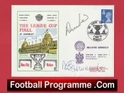 Manchester United Denis Law + Summerbee Autographed Signed FDC 1974 Final