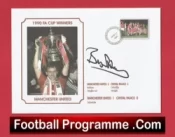 Manchester United Bryan Robson Autographed Signed FDC 1990 FA Cup Winners