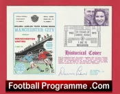 Manchester United Denis Law Autographed Signed FDC Man City v Man Utd 1973
