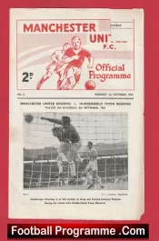 Manchester United v Liverpool 1962 – Reserve Game