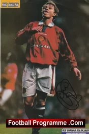 Manchester United Ole Gunnar Solskjaer Signed Magazine Page Picture OGS