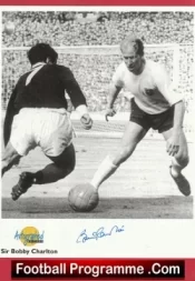 Manchester United England Bobby Charlton Autograph Signed Editions Card
