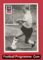 England Manchester United England Bobby Charlton Autograph Signed Card 2006