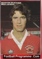 Manchester United Martin Buchan Autograph Signed Picture Man Utd