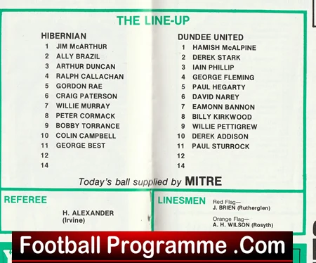 Hibernian Hibs v Dundee United 1980 - George Best - Image 3