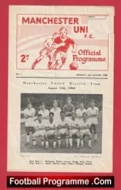 Manchester United v Everton 1960 – Man Utd Reserves Game