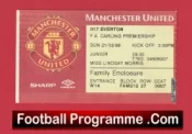 Manchester United v Everton 1999 – Treble Season Ticket