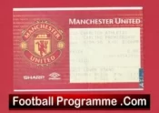 Manchester United v Charlton Athletic 1998 – Treble Season Ticket