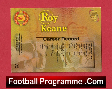 Manchester United Roy Keane Autograph Signed Football Card Man Utd - Image 3