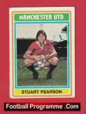 Manchester United Stewart Pearson Autographed Signed Football Card