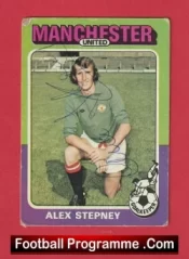 Manchester United Alex Stepney Autograph Signed Football Card Man Utd 1960s