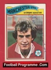 Manchester United Stewart Houston Autographed Signed Football Card Man Utd