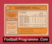 Manchester United Gordon Hill Autographed Signed Football Card Man Utd