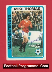 Manchester United Mickey Thomas Autographed Signed Football Card Man Utd