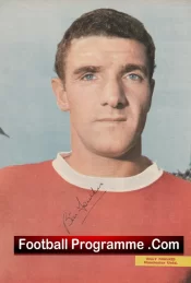 Manchester United Bill Foulkes Autograph Signed Man Utd