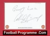Manchester United Ashley Grimes Autograph Signed Sheet