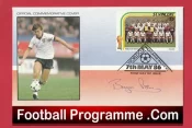 England Manchester United Bryan Robson Autograph Signed FDC 1986 World Cup