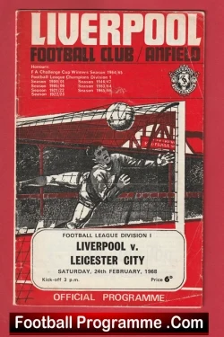  Liverpool v Fulham 1968 Football Programme .COM Football Programmes Memorabilia