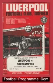 Liverpool v Southampton 1968