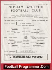 Oldham Athletic v Manchester City 1967 – Reserves Match + Paul Hince