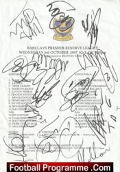 Portsmouth Football Club Multi Autographed Signed Sheet 2007 2008