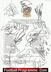 Portsmouth Football Club Multi Autographed Signed Sheet 2007 2008