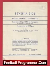 Stewarts v Heriots 1948 Rugby Seven A Side Cup Final Murrayfield Scotland