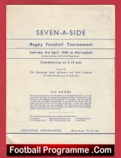 Stewarts v Heriots 1948 Rugby Seven A Side Cup Final Murrayfield Scotland