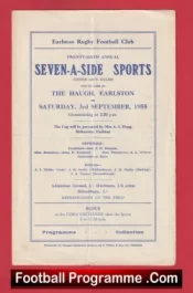 Kelso v Musselburgh 1955 Rugby Seven A Side Cup Final Earlston