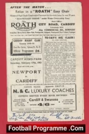 Newport Rugby v Cardiif 1951 – Rugby Programme