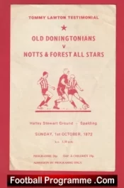 Tommy Lawton Testimonial Benefit Old Doningtons Nottingham Forest 1972